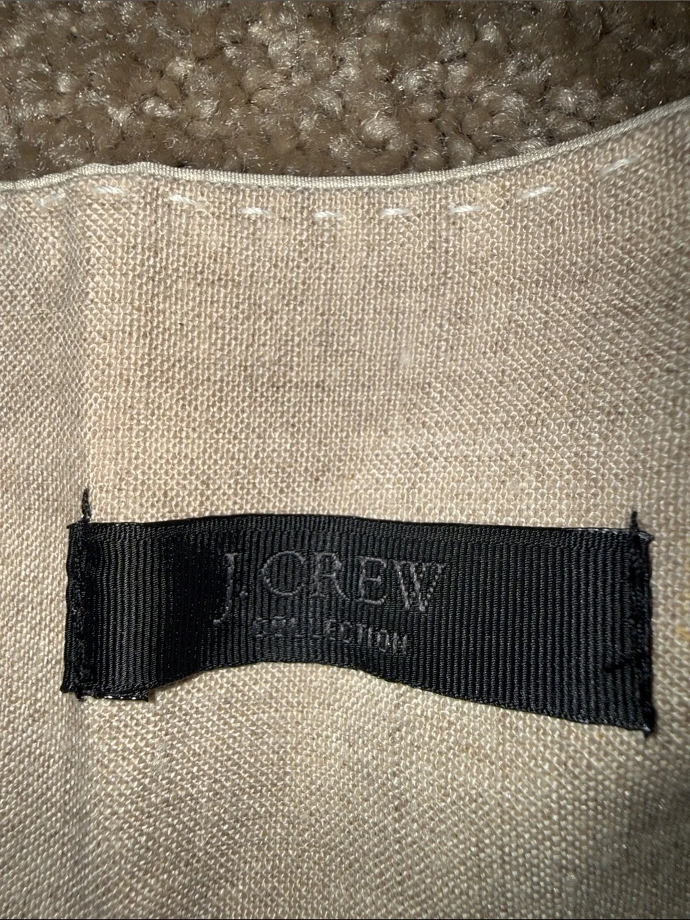 J. Crew Collection Cream and Taupe A-Line Stripe Skirt - size 4